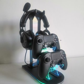 RGB Headsetständer mit Controller Support