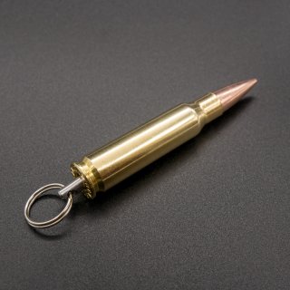 .308 Winchester (7.62mm NATO) Patrone als Anhänger mit Vollmantel Geschoss